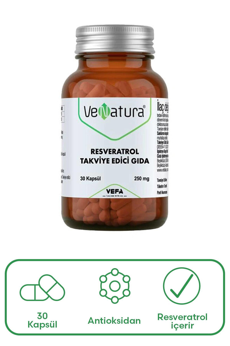 Venatura Resveratrol Takviye Edici Gıda 30 Kapsül