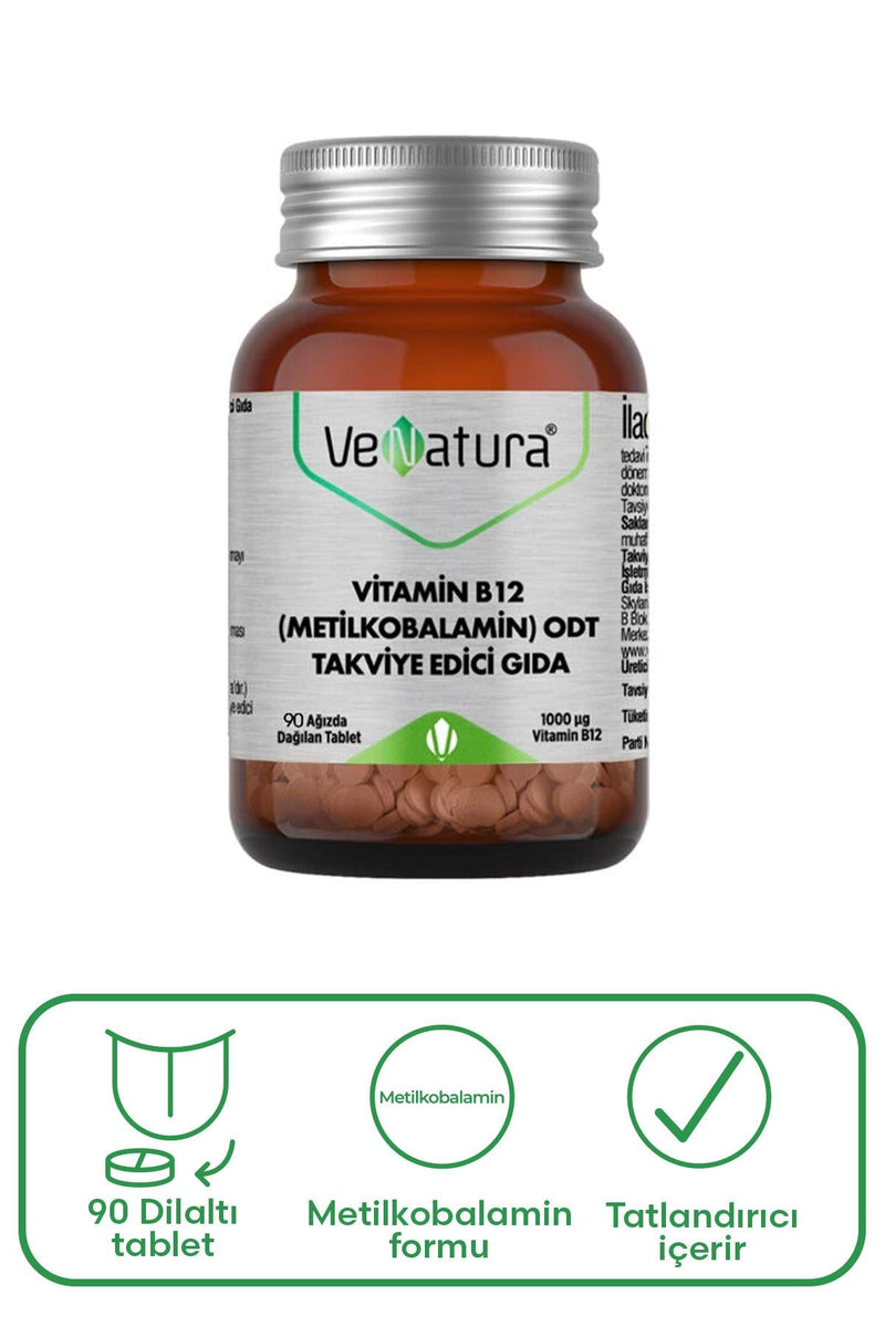 Venatura Vitamin B12 Odt Takviye Edici Gıda 90 Tablet