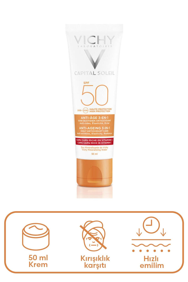 Vichy Capital Soleil SPF 50 Anti Age Güneş Kremi 50 ml
