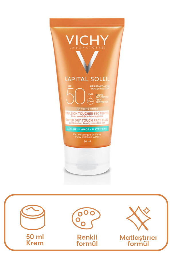 Vichy Capital Soleil SPF50 Güneş Koruyucu BB Emülsiyon 50 ml - Renkli