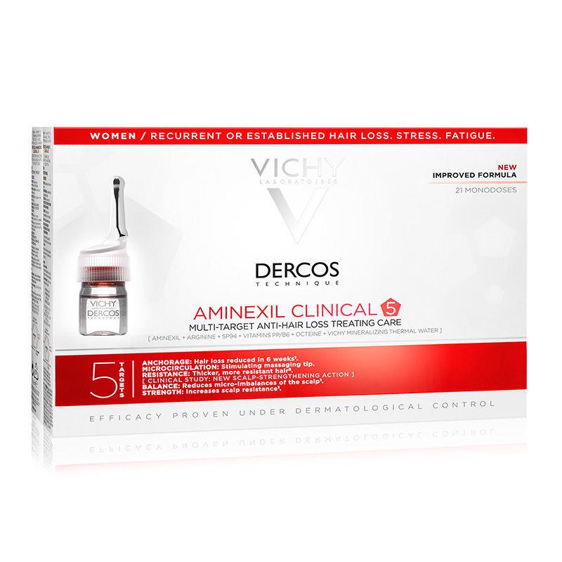 Vichy Dercos Aminexil Clinical 5 Kadınlar İçin Saç Dökülmesi Karşıtı Serum 21 x 6 ml