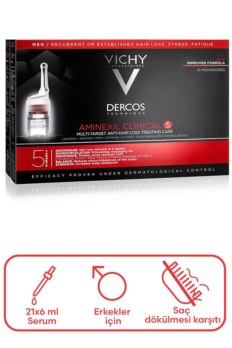 Vichy Dercos Aminexil- Erkekler için Saç Dökülmesine Karşı Serum 21x6 ml