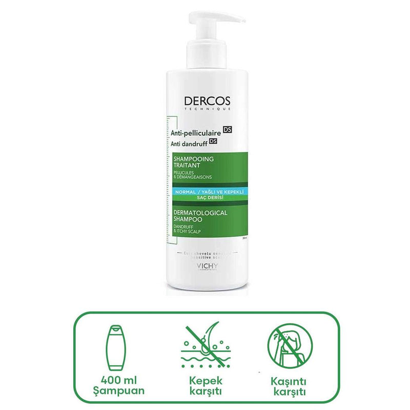 Vichy Dercos Anti Dandruff Kepek Karşıtı Şampuan 390 ml - Normal ve Yağlı Saçlar