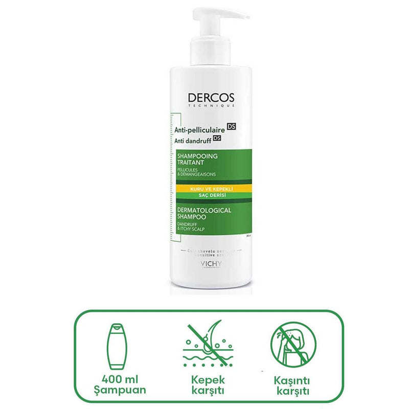 Vichy Dercos Anti Dandruff Kepek Karşıtı Şampuan 390 ml - Kuru Saçlar