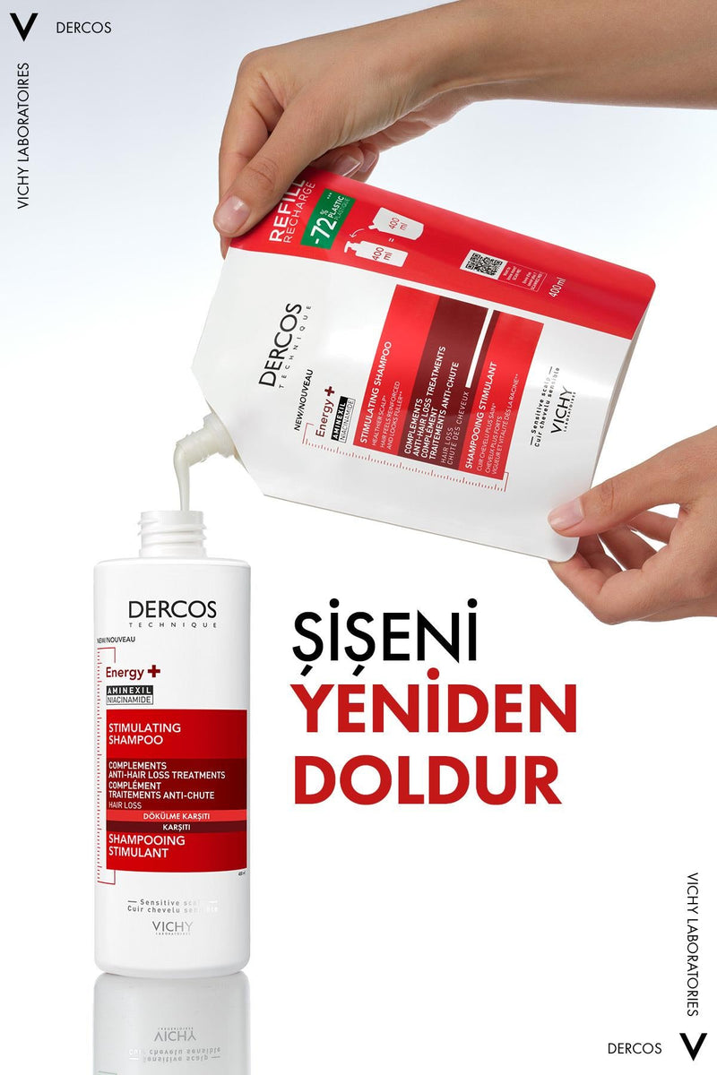 Vichy Dercos Energising Saç Dökülmesine Karşı Şampuan Refill 400 ml