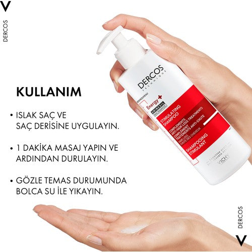 Vichy Dercos Energising Saç Dökülmesine Karşı Şampuan 400 ml