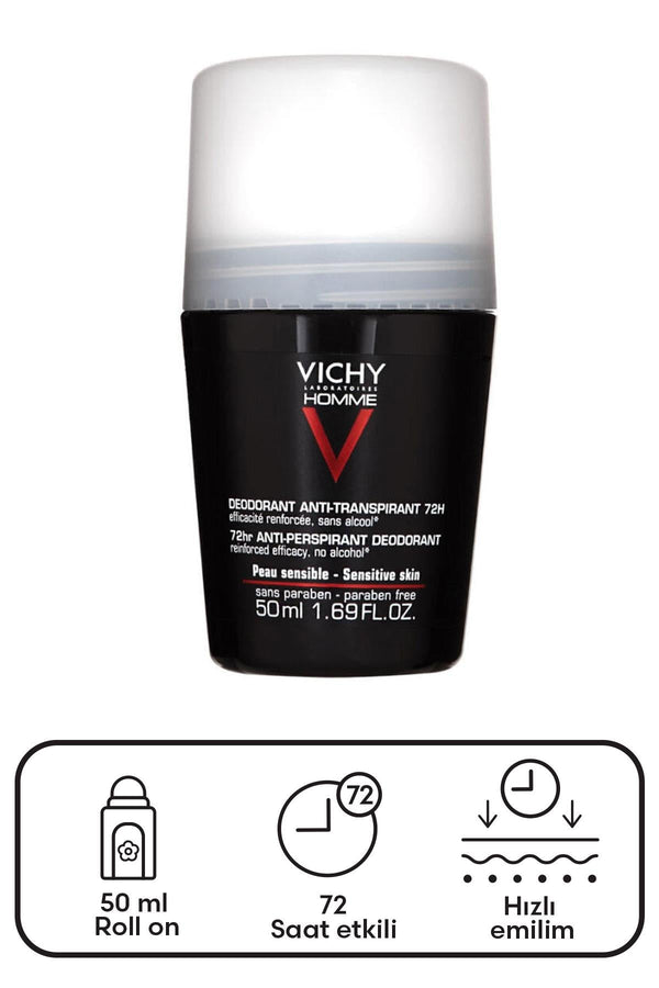 Vichy Homme Erkekler İçin Terleme Karşıtı Deodorant 50 ml
