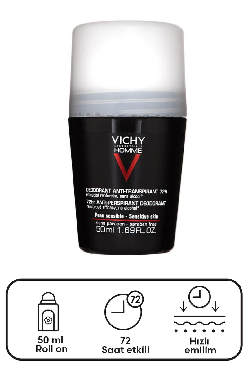 Vichy Homme Erkekler İçin Terleme Karşıtı Deodorant 50 ml