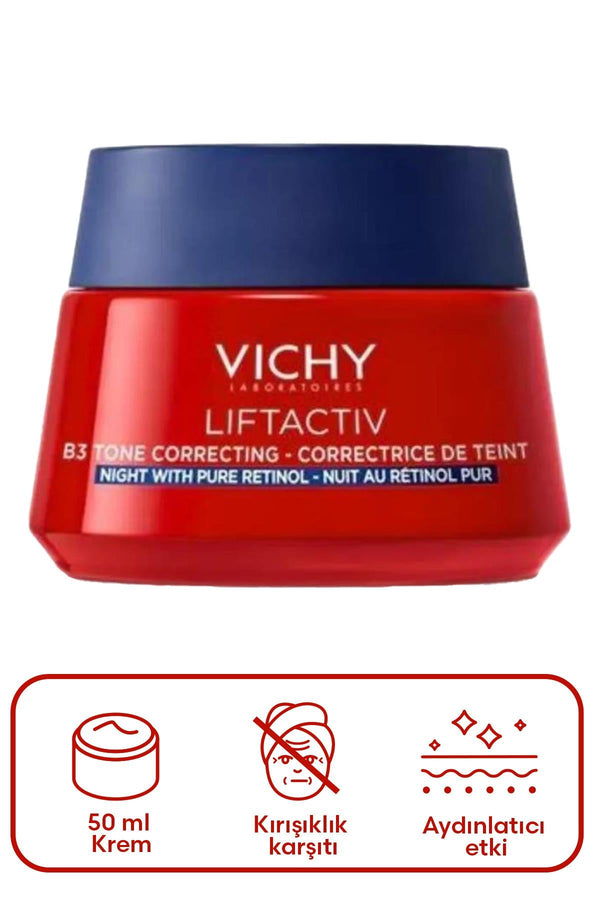 Vichy Lliftactiv B3 Cit Tonu Eşitleyici Retinol Gece Kremi 50 ml