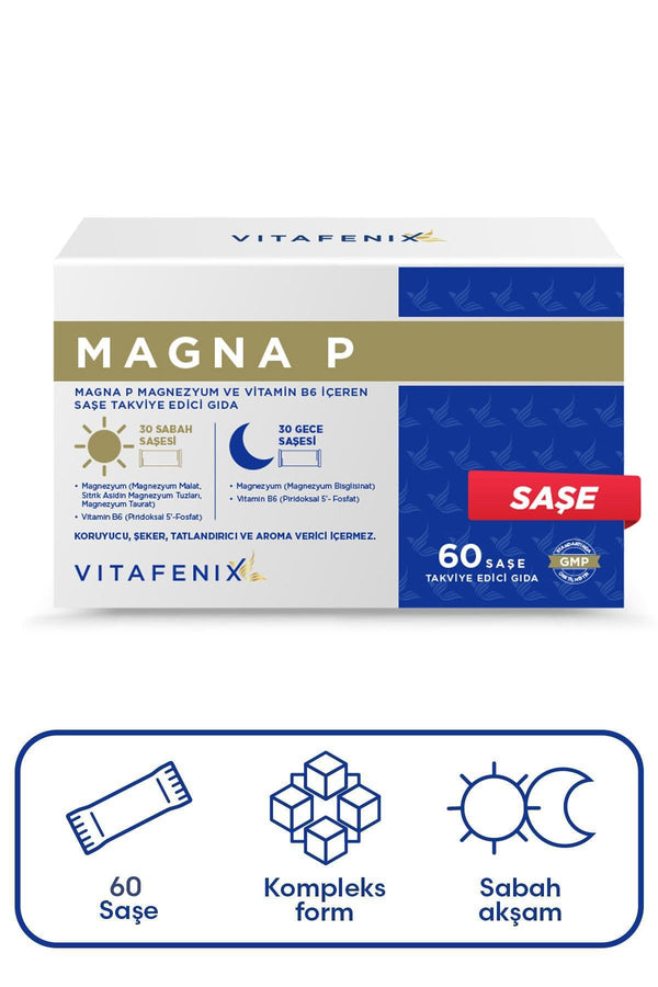 Vitafenix Magna P Magnezyum Takviyesi 60 Saşe