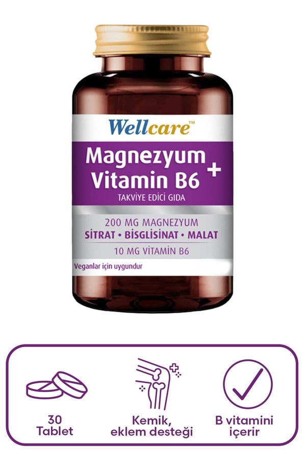 Wellcare Magnezyum Vitamin B6 30 Tablet
